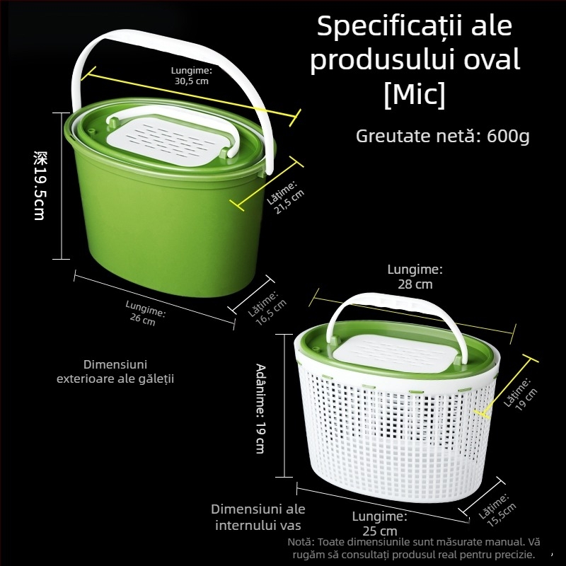 Găleată pentru pești vii cu pompă de oxigen – Multifuncțional, cu dublă stratificare, îngroșată
