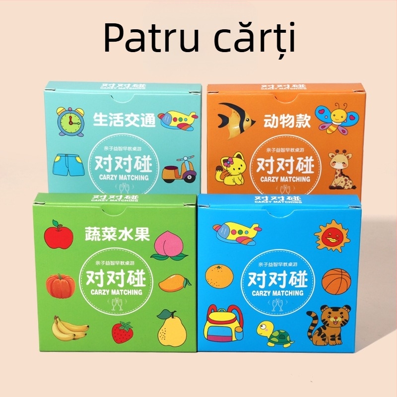 Carduri de joc de familie pentru reuniuni, antrenament interactiv de exprimare pentru copii 4–14 ani, cărți din hârtie, dezvoltă abilități vizuale, dezvoltare intelectuală și coordonare mână-ochi.