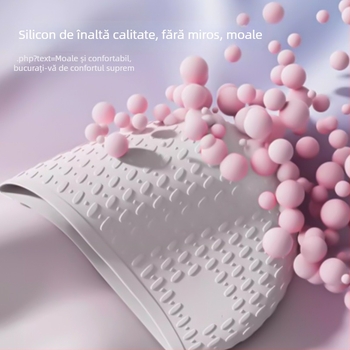 Șapcă de înot din silicon pentru adulți, formă de picătură de apă, design cu bule mărite, ultra-elastică, protecție impermeabilă pentru urechi, protecție pentru păr lung