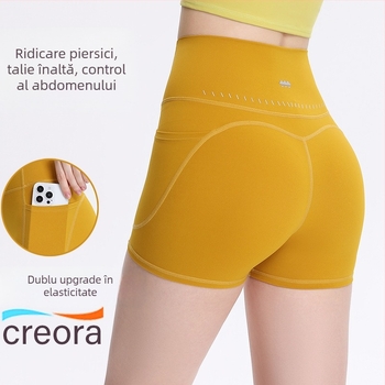 Pantaloni de yoga pentru femei, talie înaltă, ridicare a șoldurilor, subțiri și elastici, din nylon+spandex cu Lycra, vara 2025