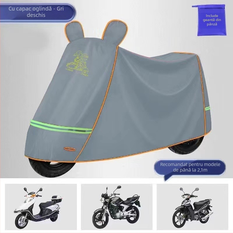 Husă Oxford îmbunătățită, groasă, pentru biciclete electrice, biciclete și motociclete – protecție solară, impermeabilă și împotriva prafului