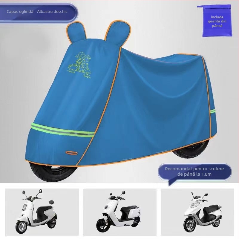 Husă Oxford îmbunătățită, groasă, pentru biciclete electrice, biciclete și motociclete – protecție solară, impermeabilă și împotriva prafului