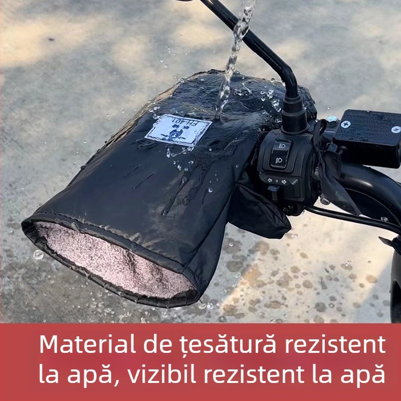 Mănuși pentru motocicletă electrică, încălzite iarna cu căptușeală de catifea, unisex pentru ciclism