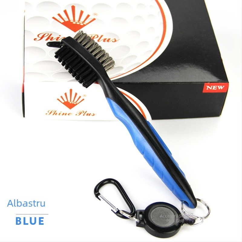 Perie pentru mingi de golf, perie dublă din nailon, imprimare logo și personalizare, accesorii pentru golf