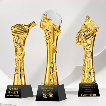 Trofeu sportiv – rășină, logo personalizabil, brand Shadow Crystal Fantasy Dust, ideal pentru premii, cadouri corporatiste și decor