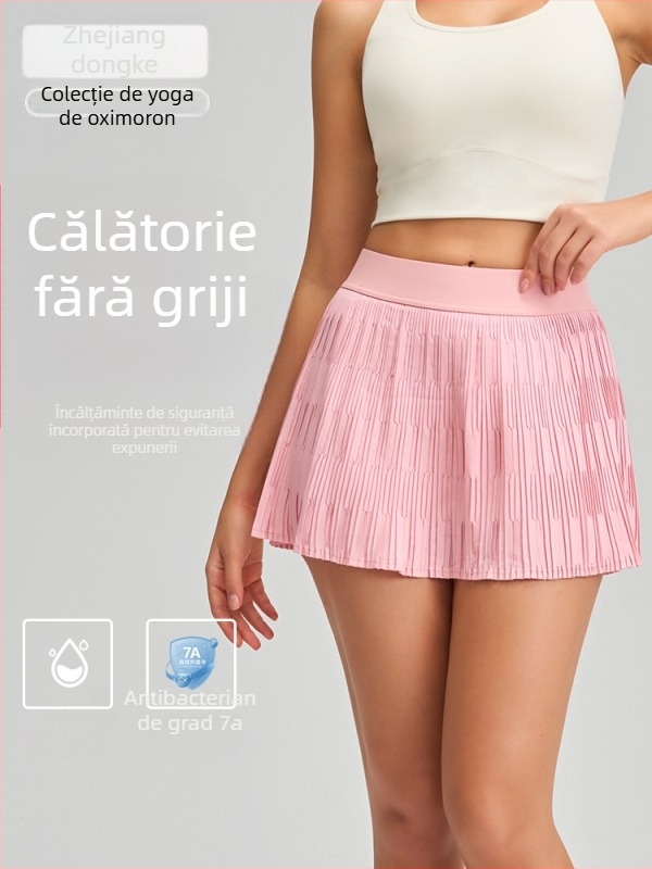 Fustă fitness cu plisare, YOGA PARADISE, Toamnă 2025, 75% nylon, 25% spandex