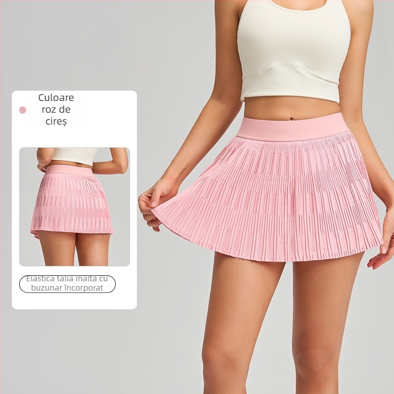 Fustă fitness cu plisare, YOGA PARADISE, Toamnă 2025, 75% nylon, 25% spandex