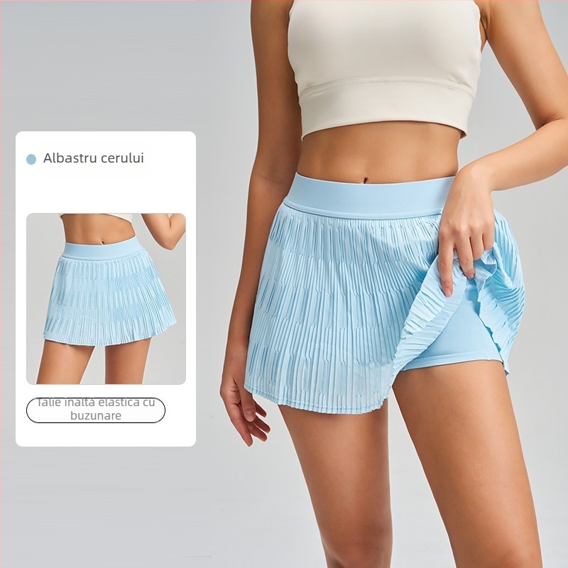 Fustă fitness cu plisare, YOGA PARADISE, Toamnă 2025, 75% nylon, 25% spandex