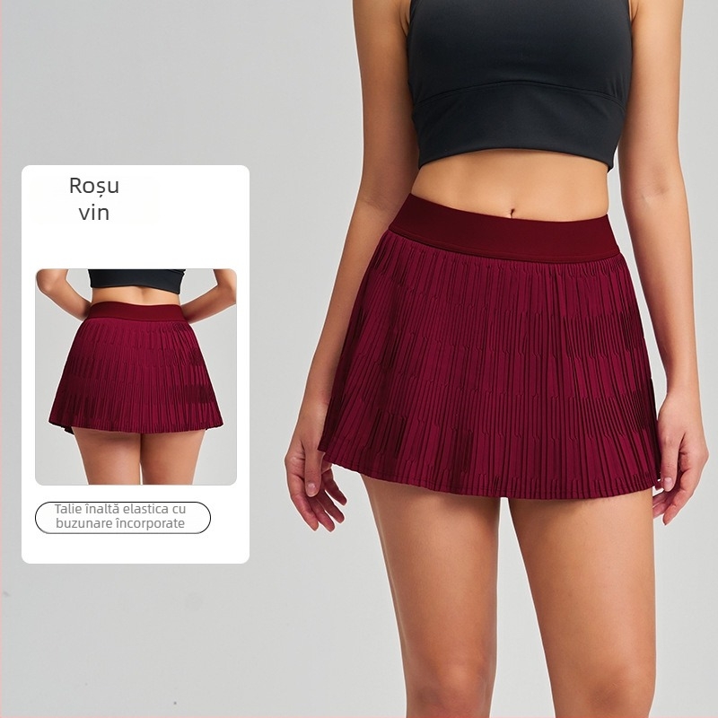 Fustă fitness cu plisare, YOGA PARADISE, Toamnă 2025, 75% nylon, 25% spandex