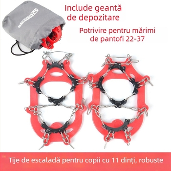 Capace anti-alunecare pentru încălțăminte cu gheară de zăpadă de 11 din oțel inoxidabil, Mount Rock
