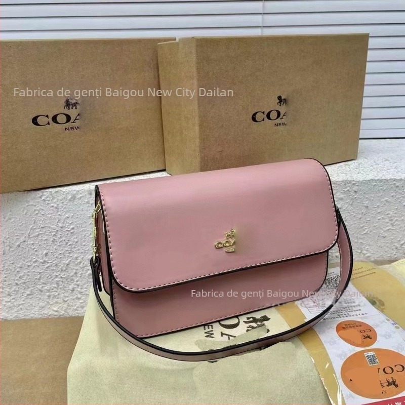 Geantă mică pătrată din PU, stil urban, formă orizontală, închidere cu capac