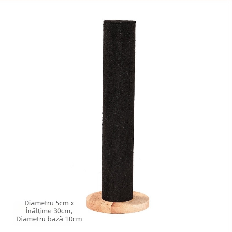 Suport cilindric vertical pentru accesorii de păr, lemn solid, un singur nivel, design elegant