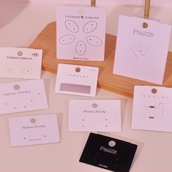 Carduri de ambalare bijuterii cu cârlig PVC, ștanțare la cald și reliefate, din hârtie/carton, 100 de foi