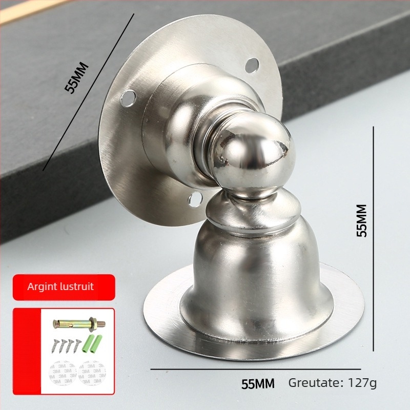 Stoper de ușă magnetic, din oțel inoxidabil, montaj pe perete, model 004, brand Benhong