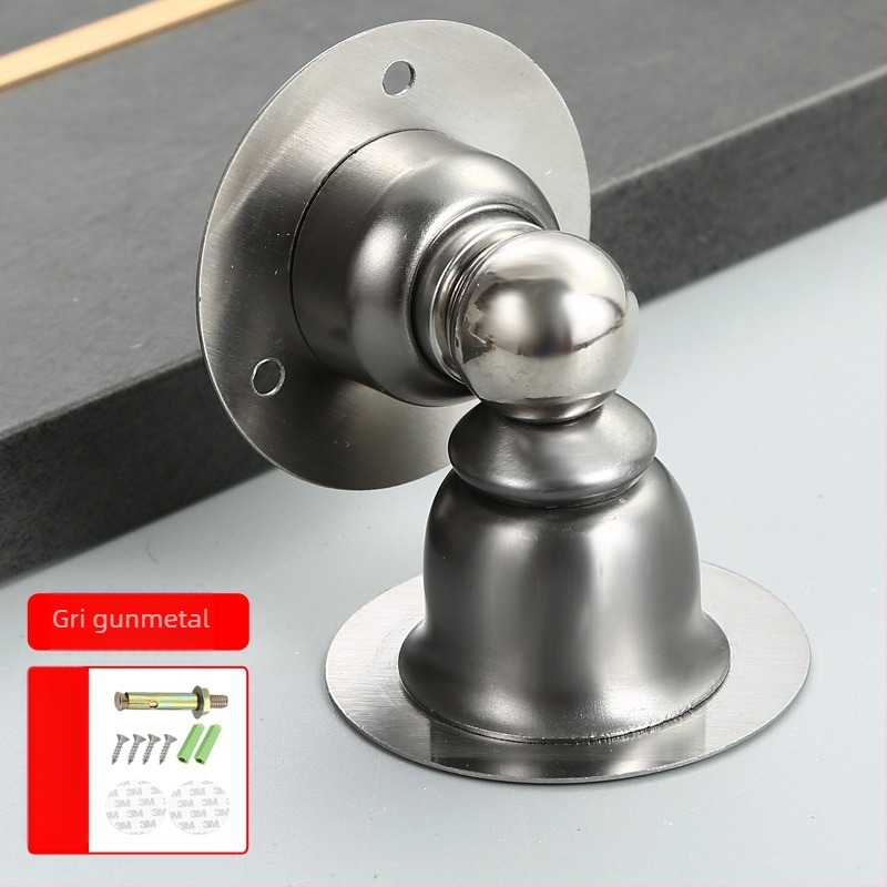 Stoper de ușă magnetic, din oțel inoxidabil, montaj pe perete, model 004, brand Benhong