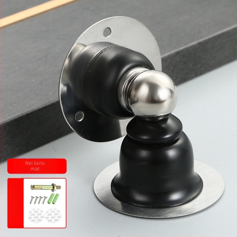 Stoper de ușă magnetic, din oțel inoxidabil, montaj pe perete, model 004, brand Benhong