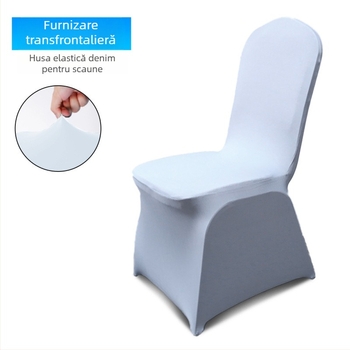 Husă pentru scaun – dintr-o singură bucată, elastice îngroșate, stil de nuntă, pentru utilizare hotelieră; material: 97% poliester, 3% spandex