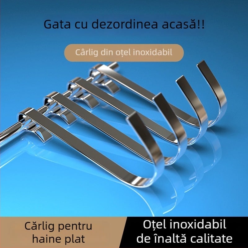 Cuier universal din oțel inoxidabil, design cu mai multe rânduri, stil modern minimalist, încărcare 1–3 kg