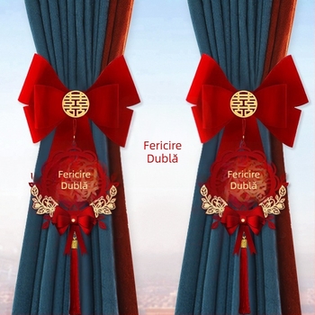 Ghirlandă decor pentru perdea de nuntă – țesătură nețesută, Snow Top, cuvinte de fericire, fără import