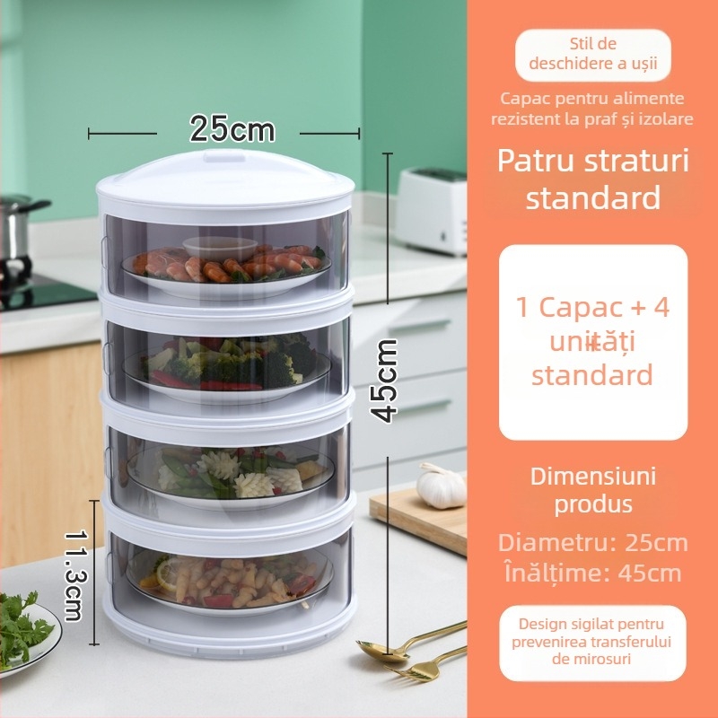 Capac de plastic, multistrat, pentru bucătărie — menținerea căldurii, protecție împotriva prafului, depozitare resturi