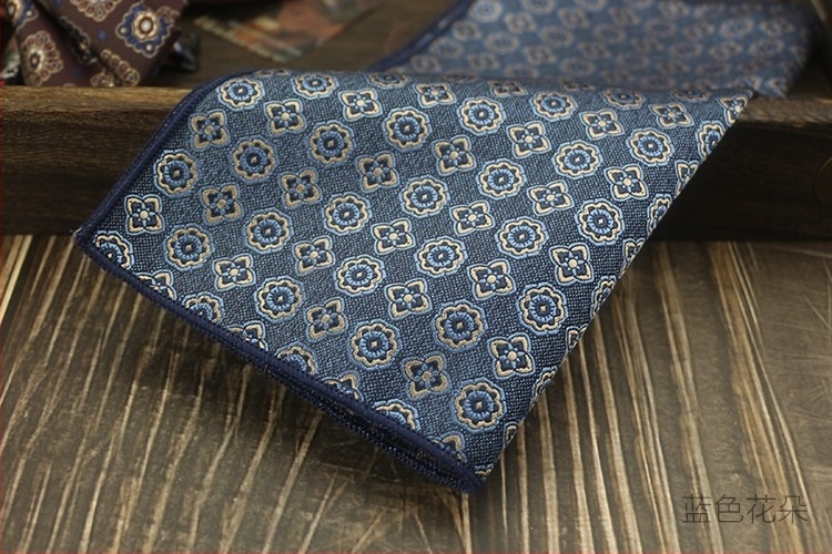 Batistă de buzunar pentru sacou, material poliester, model cu nuci de cashew, finisaj satin, stil modern, lățime standard