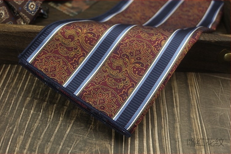 Batistă de buzunar pentru sacou, material poliester, model cu nuci de cashew, finisaj satin, stil modern, lățime standard