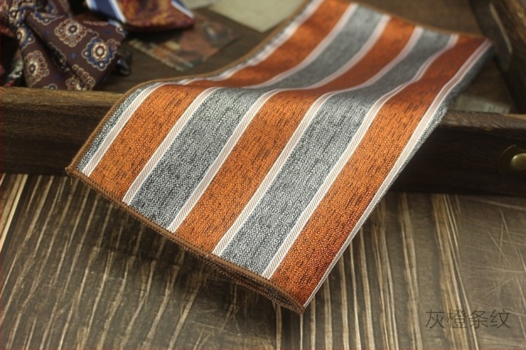 Batistă de buzunar pentru sacou, material poliester, model cu nuci de cashew, finisaj satin, stil modern, lățime standard