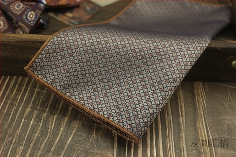 Batistă de buzunar pentru sacou, material poliester, model cu nuci de cashew, finisaj satin, stil modern, lățime standard