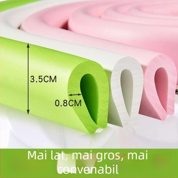 Bandă de protecție în formă de U pentru masă, burete, autoadezivă, protecția marginilor din sticlă