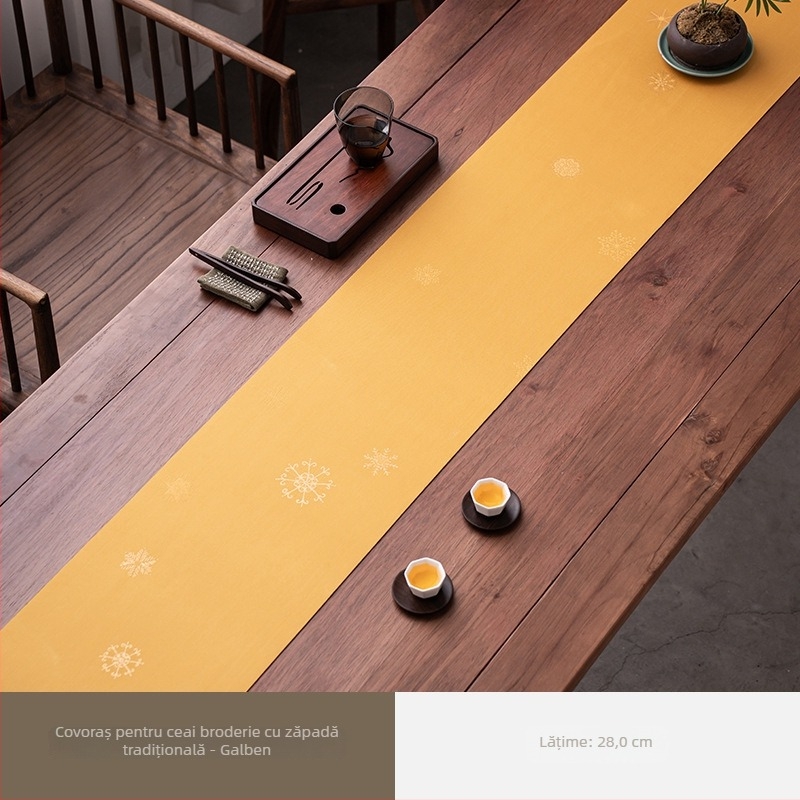 Steag de masă - țesătură poliester cu amestec de bumbac, model vânt chinezesc, stil light luxury, personalizabil, pentru living, restaurant sau spații comerciale