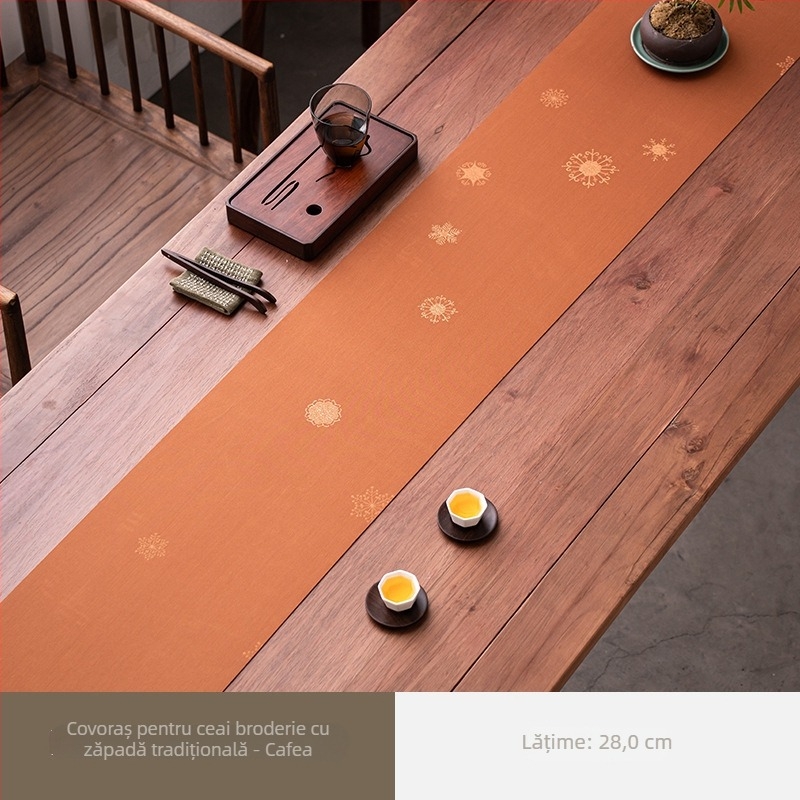 Steag de masă - țesătură poliester cu amestec de bumbac, model vânt chinezesc, stil light luxury, personalizabil, pentru living, restaurant sau spații comerciale