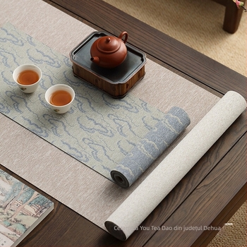 Steag de masă pentru ceremonia ceaiului în stil chinezesc și covoraș pentru ceai; 100% poliester; Model: Vânt Chinezesc; Stil: Noul Stil Chinez; Personalizare disponibilă