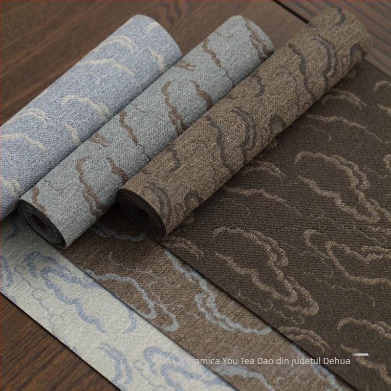 Steag de masă pentru ceremonia ceaiului în stil chinezesc și covoraș pentru ceai; 100% poliester; Model: Vânt Chinezesc; Stil: Noul Stil Chinez; Personalizare disponibilă