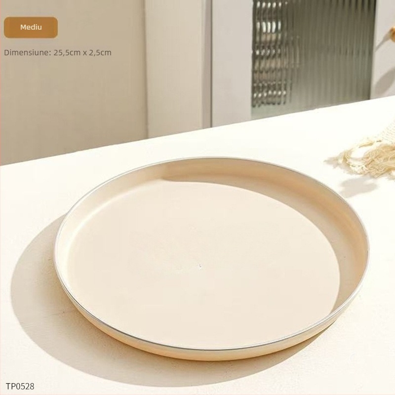 Tavă din plastic, pătrată, turnată dintr-o singură bucată, culoare solidă, stil modern minimalist