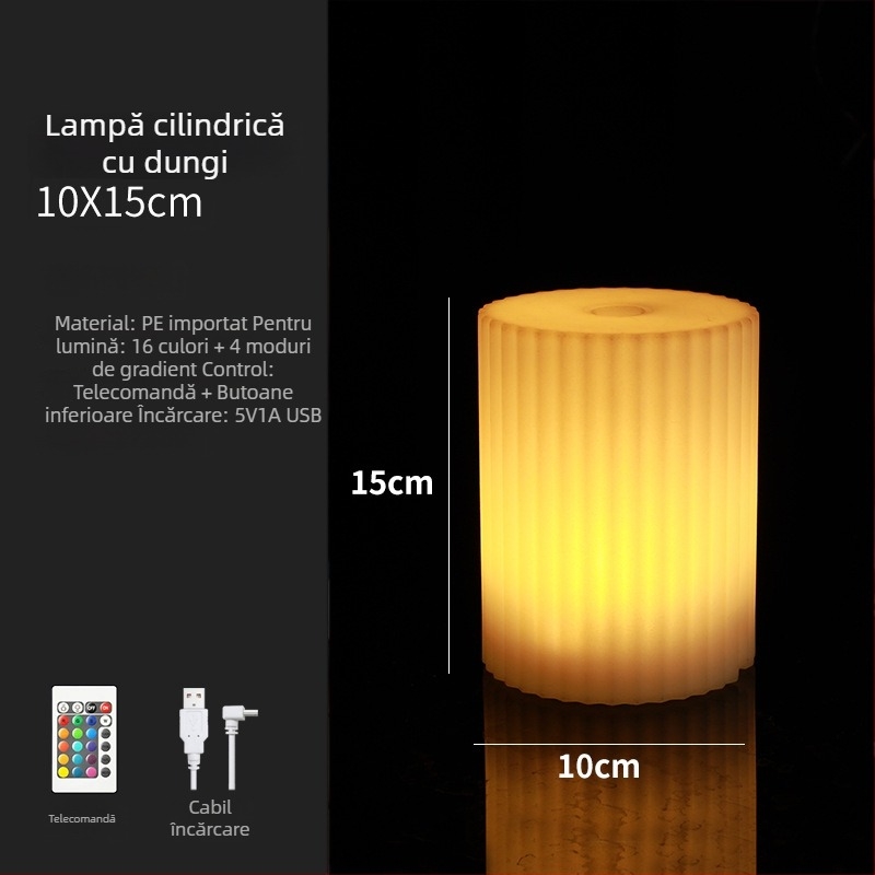 Lampă decorativă RGB cu aranjament floral pentru bar/KTV – lampă de masă în formă de vază pentru atmosferă, model XC-297, 5V, material: plastic, stil modern minimalist, fabricație personalizată după planuri.
