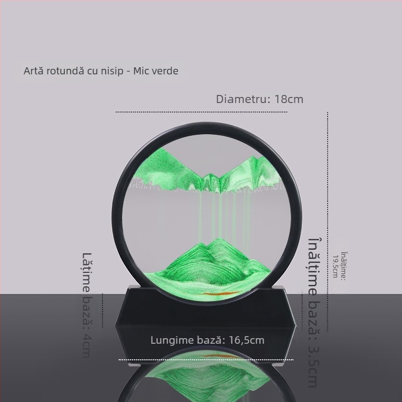 Decorațiune cu nisip curgător pentru sufragerie și birou, stil modern minimalist, artă din nisip de lux