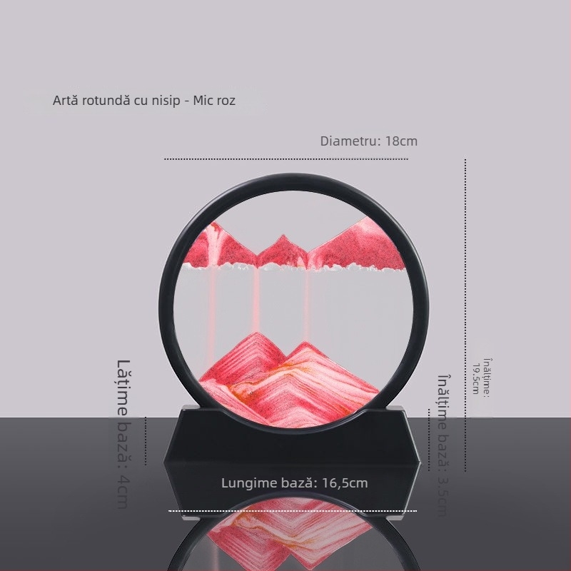 Decorațiune cu nisip curgător pentru sufragerie și birou, stil modern minimalist, artă din nisip de lux