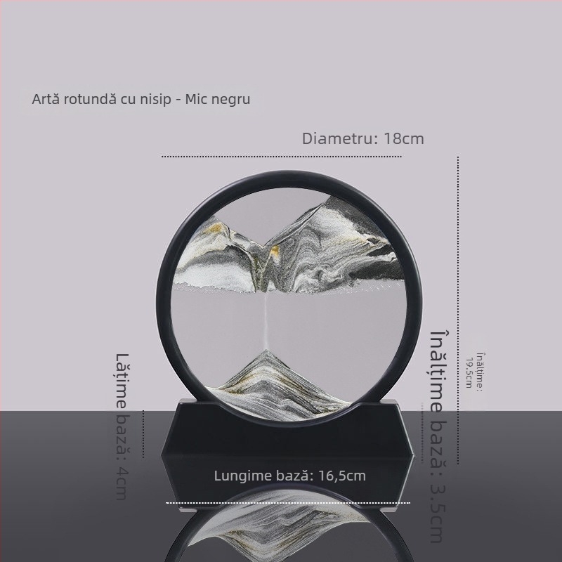 Decorațiune cu nisip curgător pentru sufragerie și birou, stil modern minimalist, artă din nisip de lux