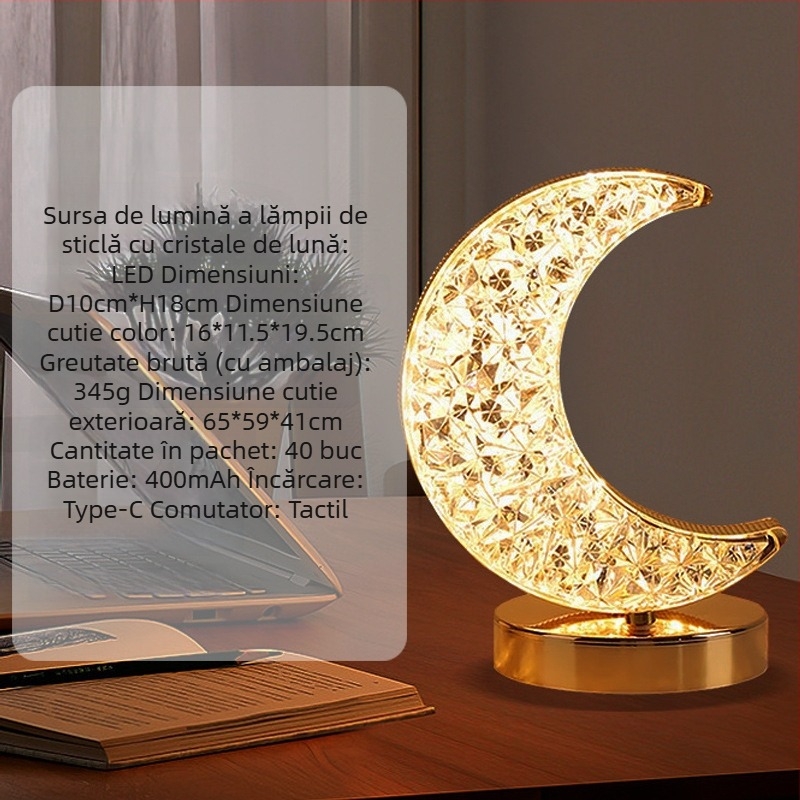 Lampă de masă Stea și Lună, stil modern minimalist, model YL-014, material plastic, tensiune ≤36V