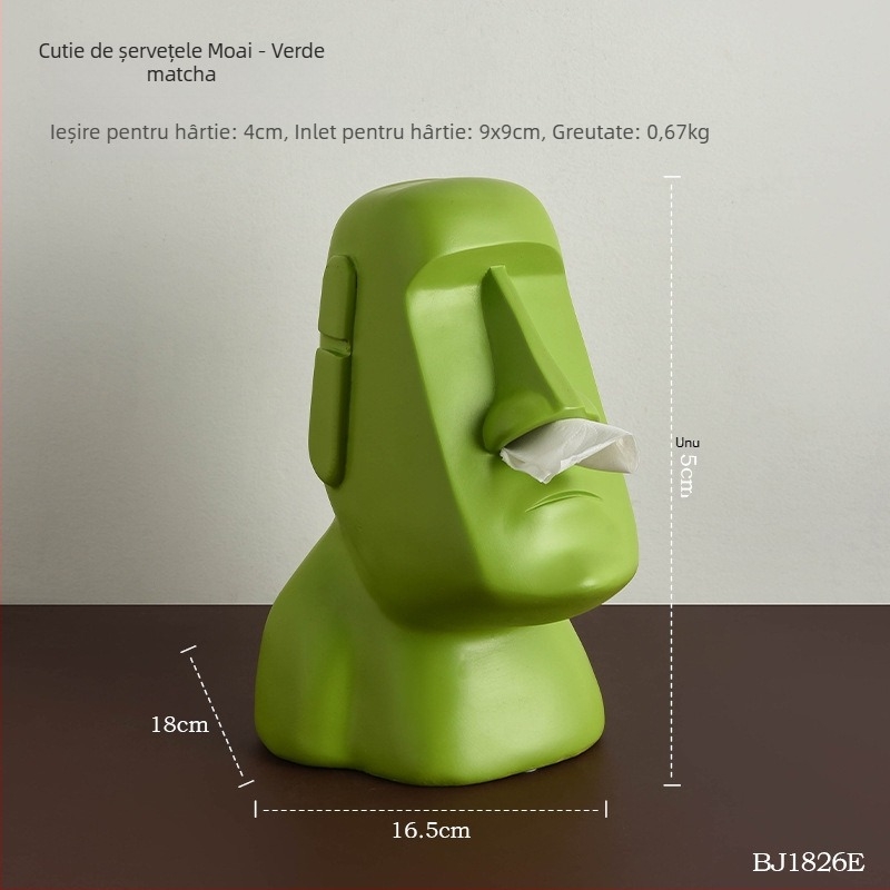 Cutie de șervețele din rășină, design statuetă din piatră, stil nordic, decor pentru casă, cadou pentru afaceri