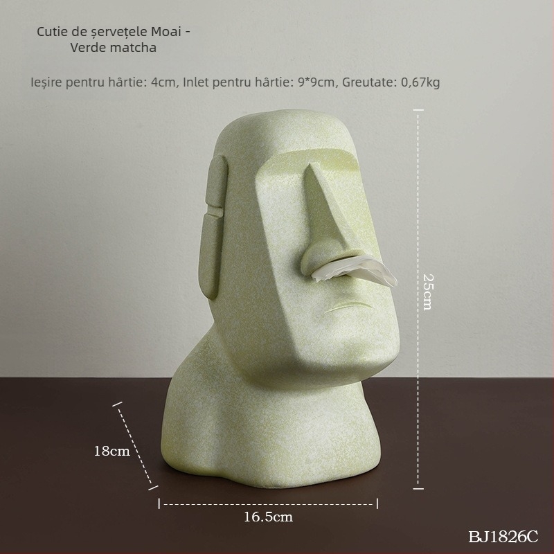 Cutie de șervețele din rășină, design statuetă din piatră, stil nordic, decor pentru casă, cadou pentru afaceri