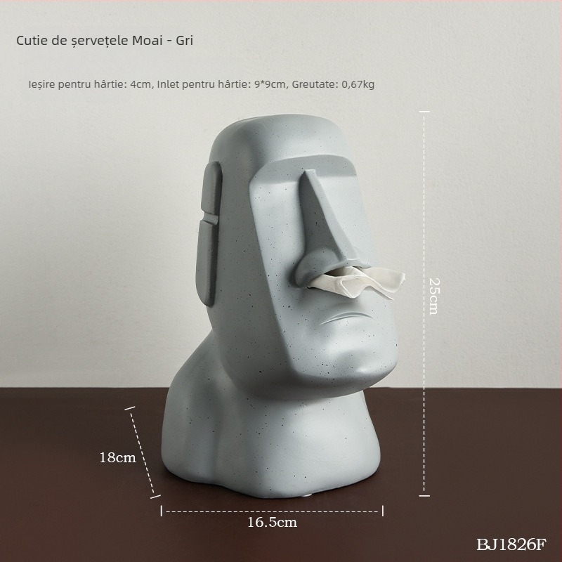 Cutie de șervețele din rășină, design statuetă din piatră, stil nordic, decor pentru casă, cadou pentru afaceri