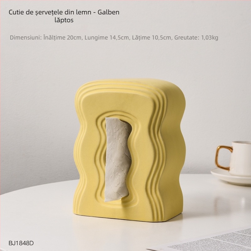 Cutie de șervețele din rășină, design statuetă din piatră, stil nordic, decor pentru casă, cadou pentru afaceri
