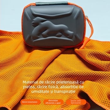 Prosop sport portabil cu senzație răcoroasă, uscare rapidă, poliester, 160 g/m², pentru yoga și fitness