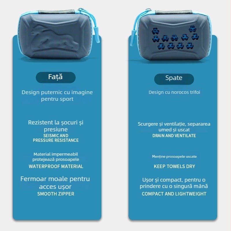 Prosop sport portabil cu senzație răcoroasă, uscare rapidă, poliester, 160 g/m², pentru yoga și fitness