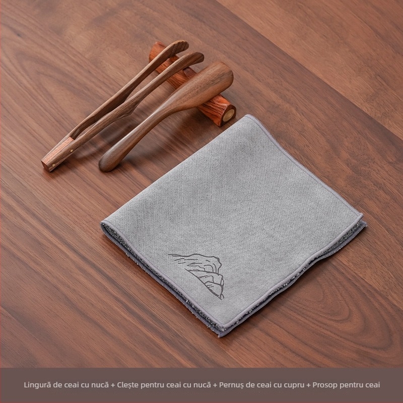 Lingură de ceai din lemn de nuc, unealtă pentru scoaterea frunzelor de ceai și funcție de măsurare, accesoriu de ceai în stil chinezesc, de înaltă calitate