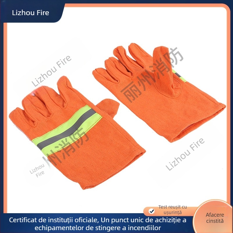 Mănuși de pompier cu fibre de aramidă, rezistente la foc și la temperaturi înalte, pentru intervenții în incendii