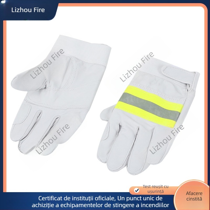 Mănuși de pompier cu fibre de aramidă, rezistente la foc și la temperaturi înalte, pentru intervenții în incendii