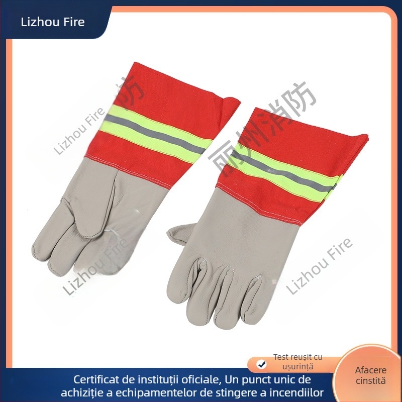 Mănuși de pompier cu fibre de aramidă, rezistente la foc și la temperaturi înalte, pentru intervenții în incendii