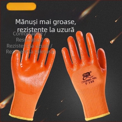 Mănuși de lucru - rezistente la abraziune, durabile, impermeabile, rezistente la ulei, anti-înțepare (Lungime 23 cm; Greutate 84 g; Rezistență la ulei)